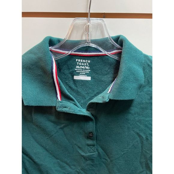 Two Kids Green Collared Uniform Shirt Size XL - Picture 3 of 7